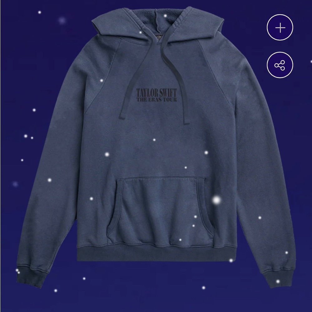 Taylor Swift Eras Tour Washed Blue Hoodie